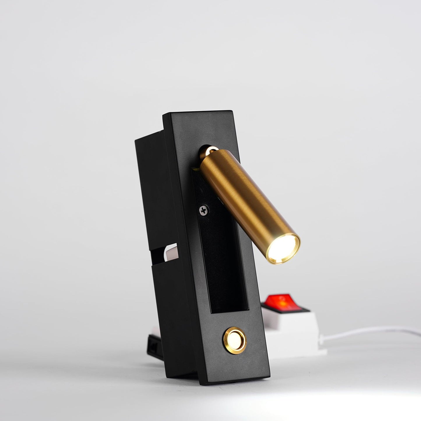 Embedded Bedside Plug-in Sconce with Dimmable Light & USB Charging