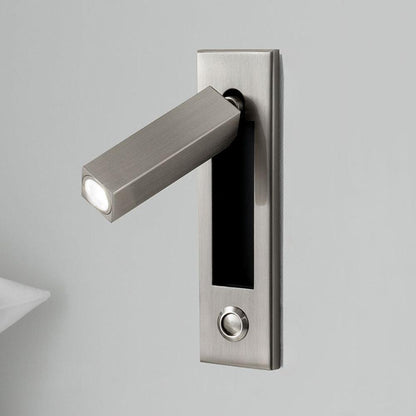 Professional Embedded Bedside Sconce with Adjustable Light and USB Por