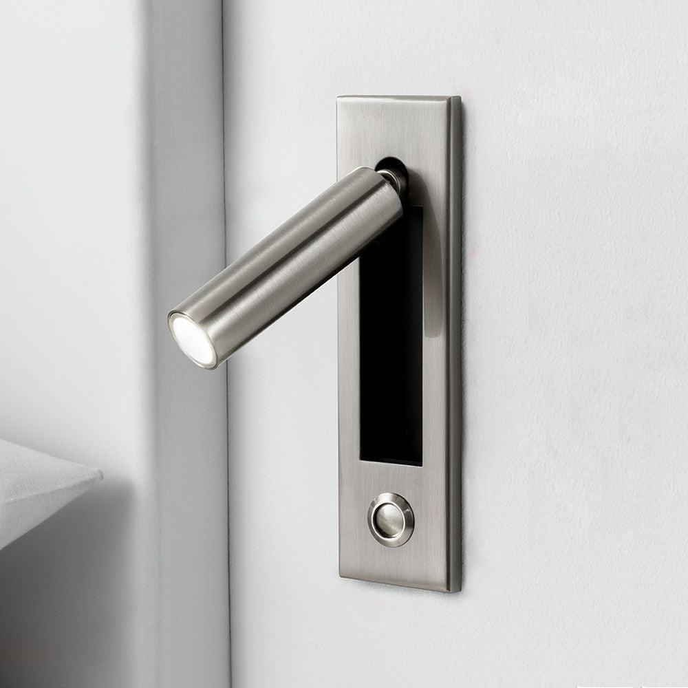 Professional Embedded Bedside Sconce with Adjustable Light and USB Por