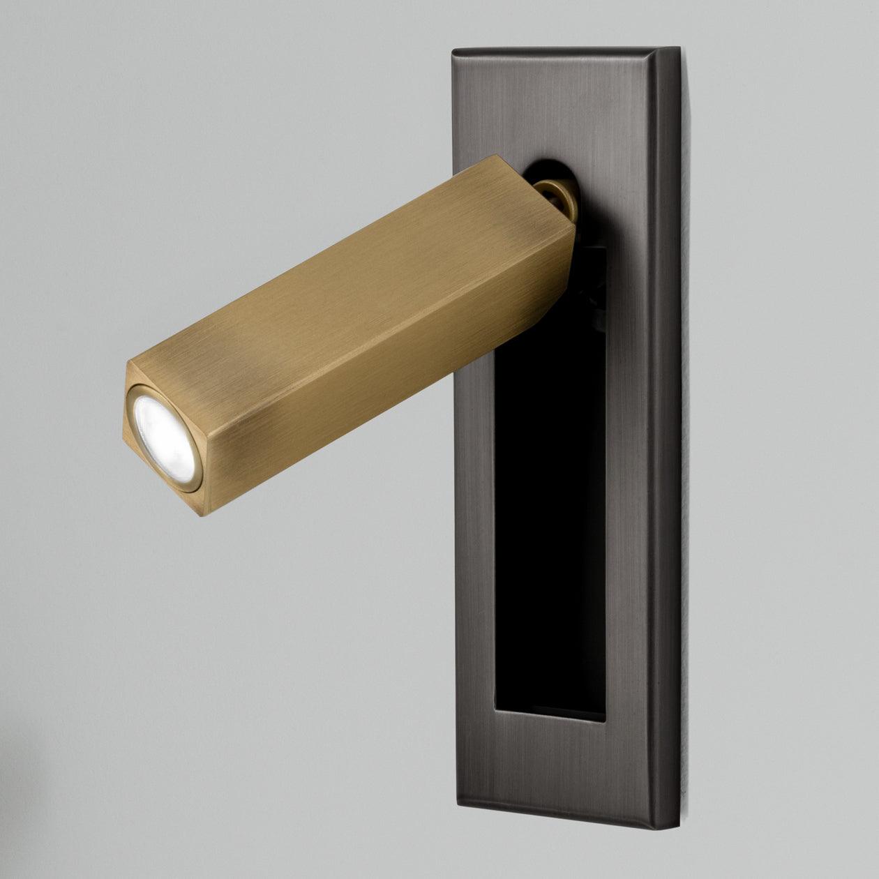 Professional Embedded Bedside Sconce with Adjustable Light and USB Por
