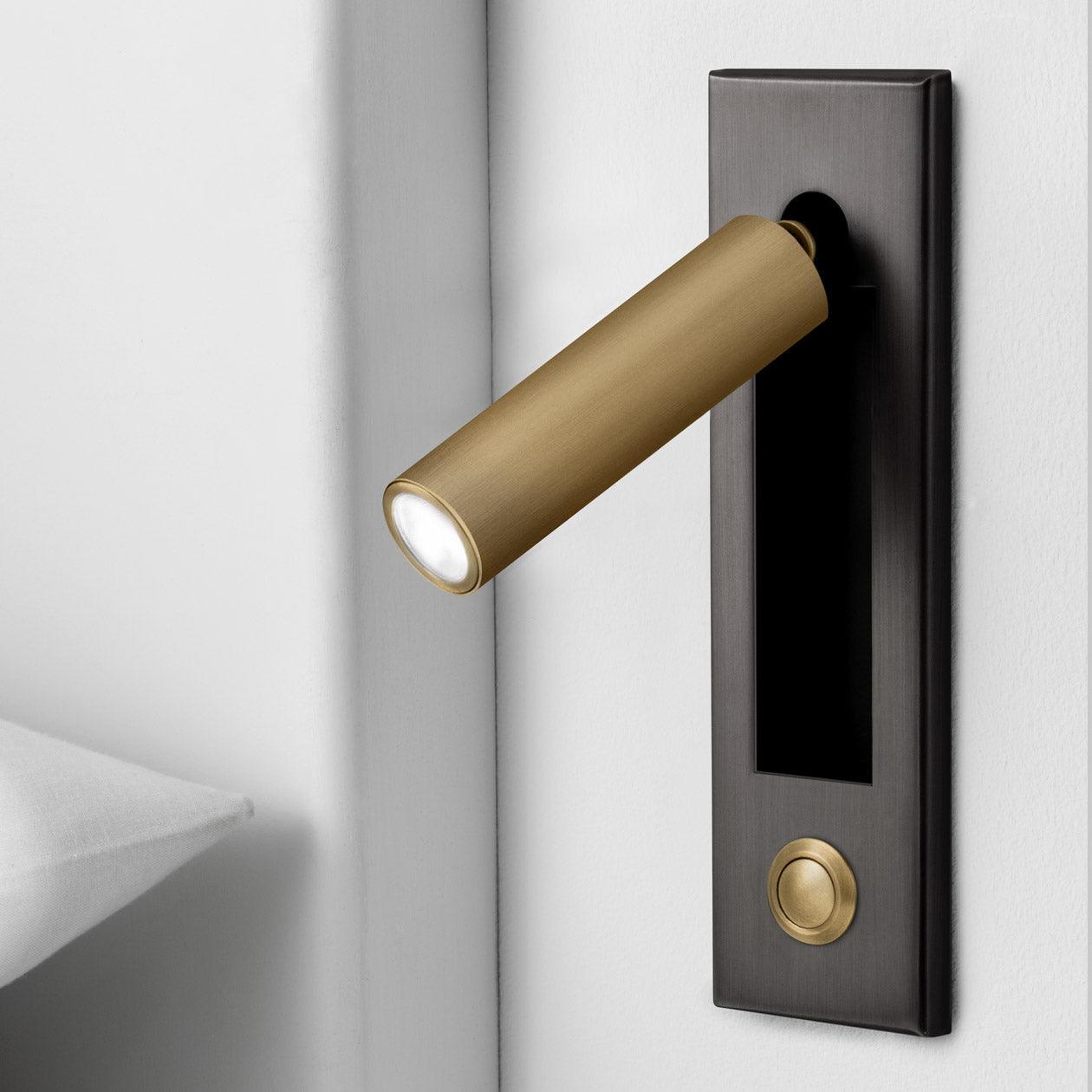 Professional Embedded Bedside Sconce with Adjustable Light and USB Por