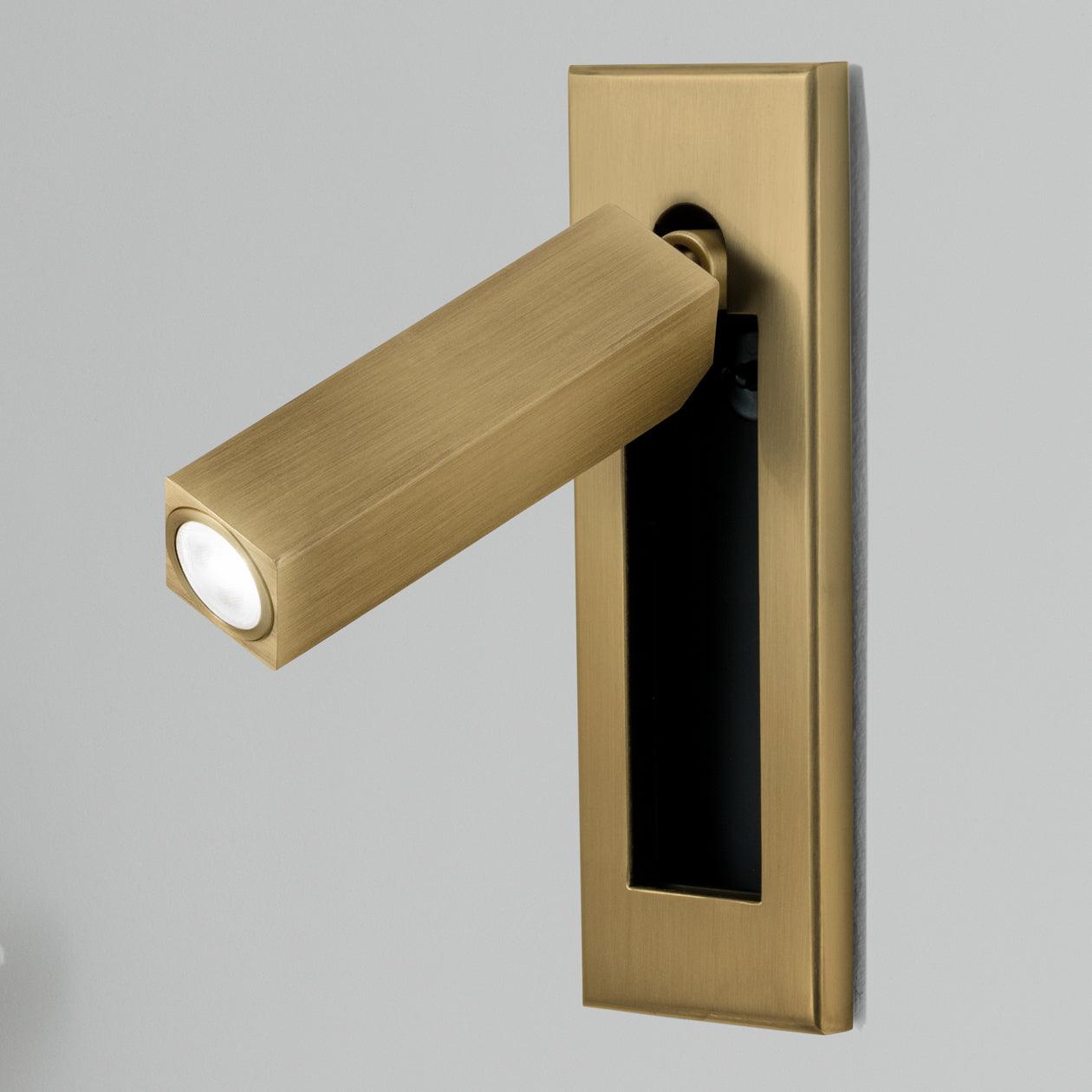 Embedded Bedside Plug-in Sconce with Dimmable Light & USB Charging