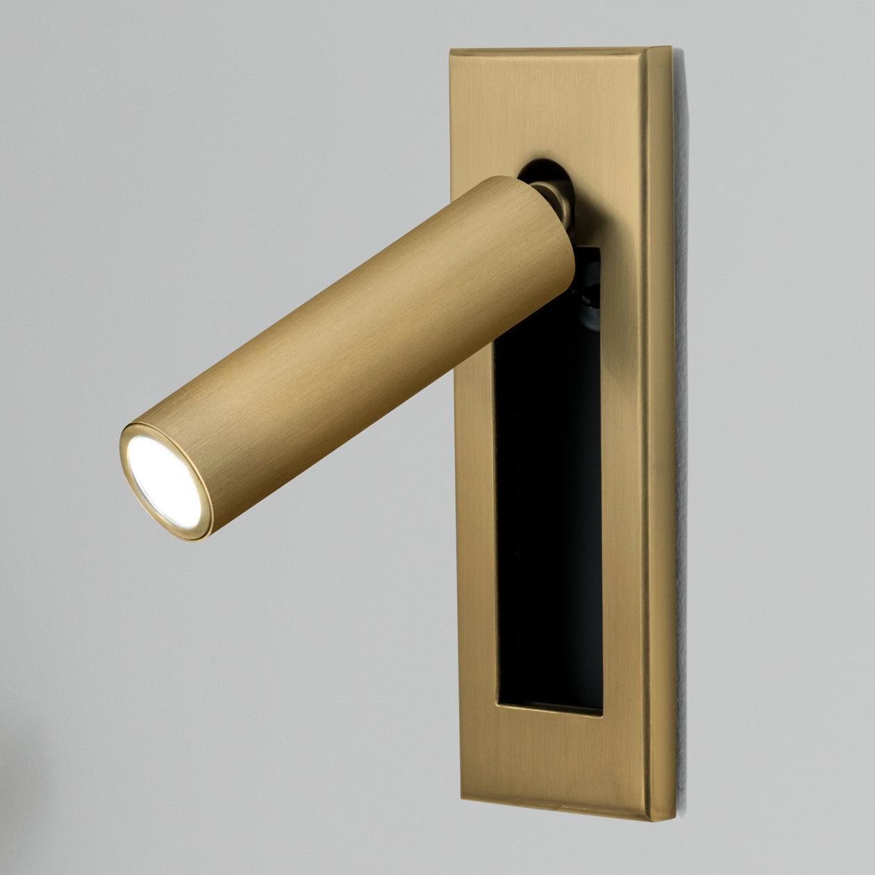 Embedded Bedside Plug-in Sconce with Dimmable Light & USB Charging