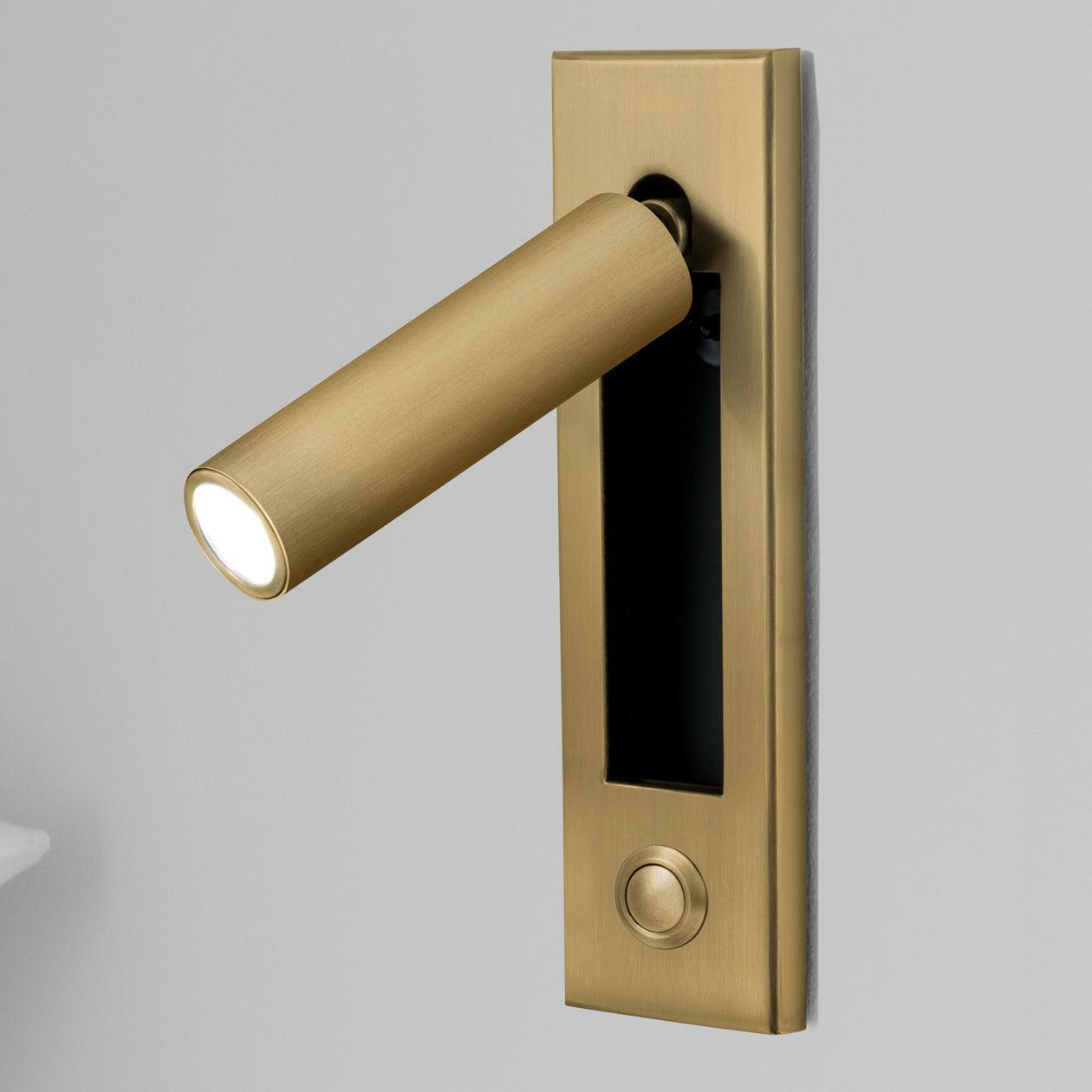 Embedded Bedside Plug-in Sconce with Dimmable Light & USB Charging