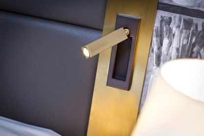 Embedded Bedside Plug-in Sconce with Dimmable Light & USB Charging