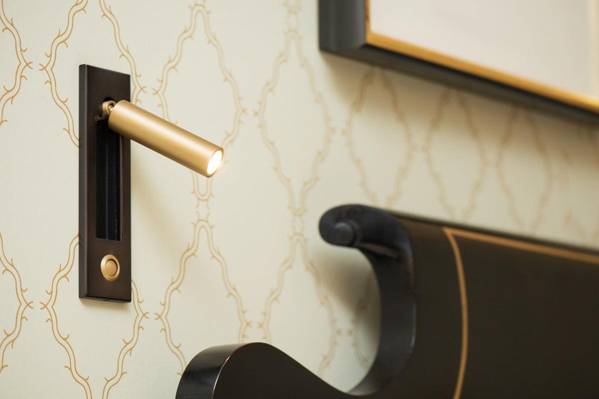Professional Embedded Bedside Sconce with Adjustable Light and USB Por