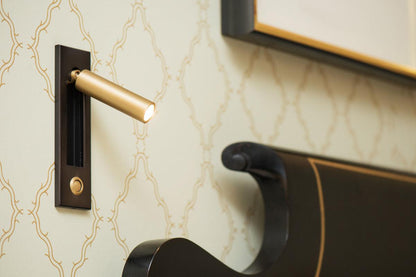 Embedded Bedside Plug-in Sconce with Dimmable Light & USB Charging