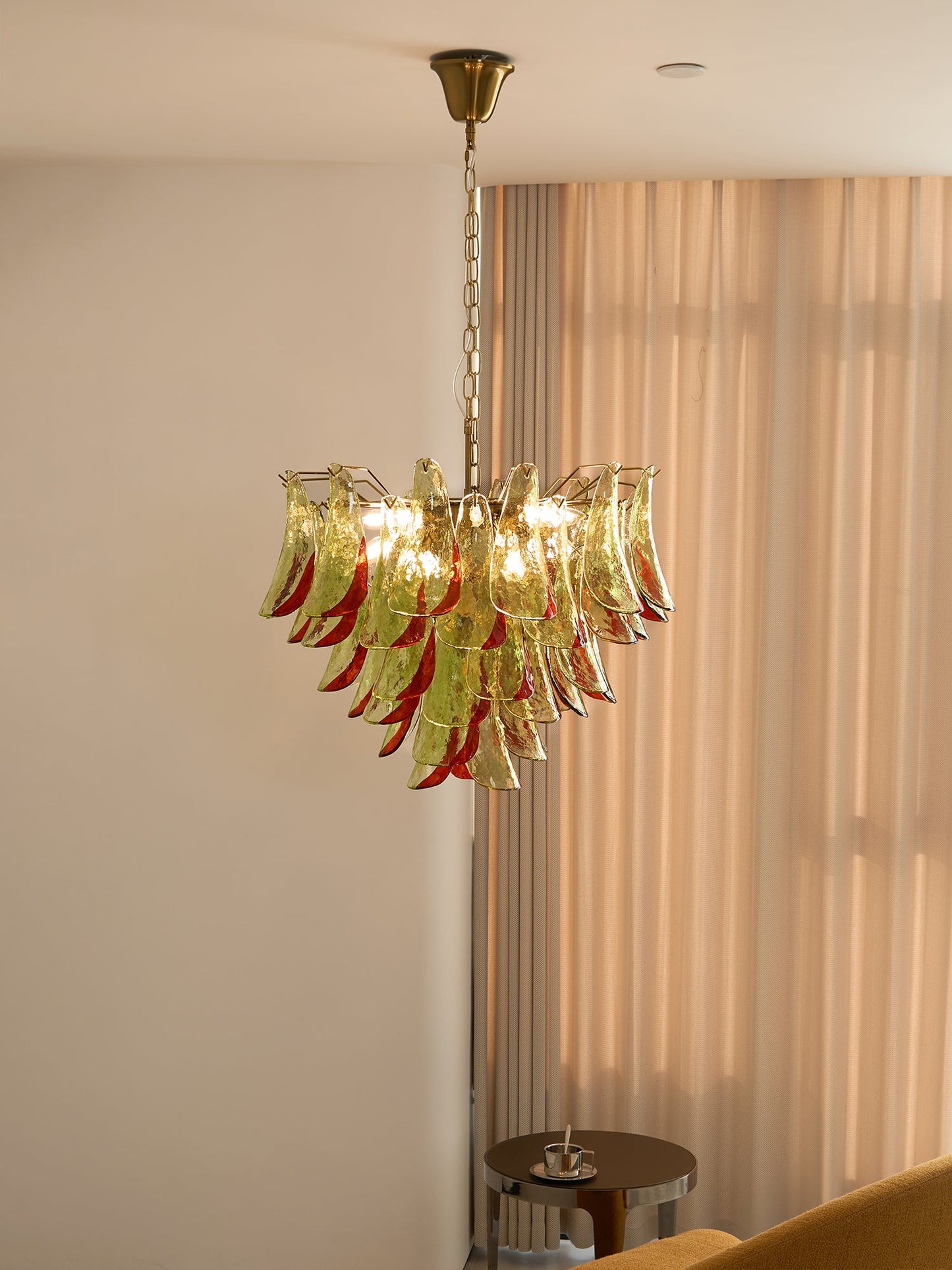 Marielle Glass Chandelier - Elegant Illumination with Adjustable Heigh