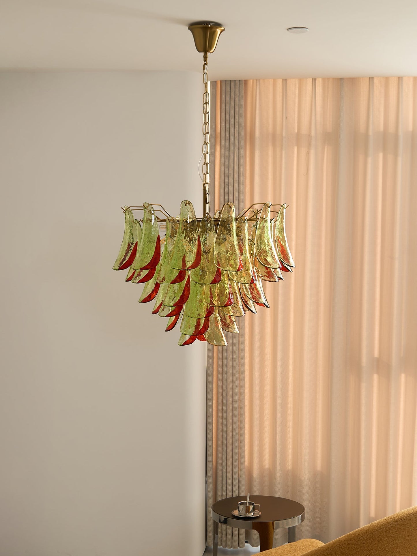 Marielle Glass Chandelier - Elegant Illumination with Adjustable Heigh