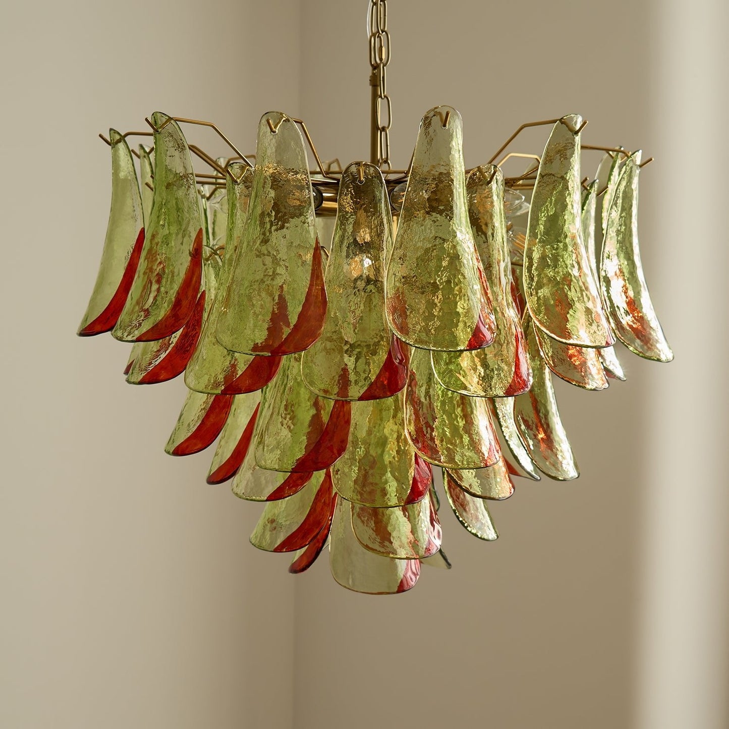 Marielle Glass Chandelier - Elegant Illumination with Adjustable Heigh