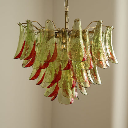 Marielle Glass Chandelier - Elegant Illumination with Adjustable Heigh