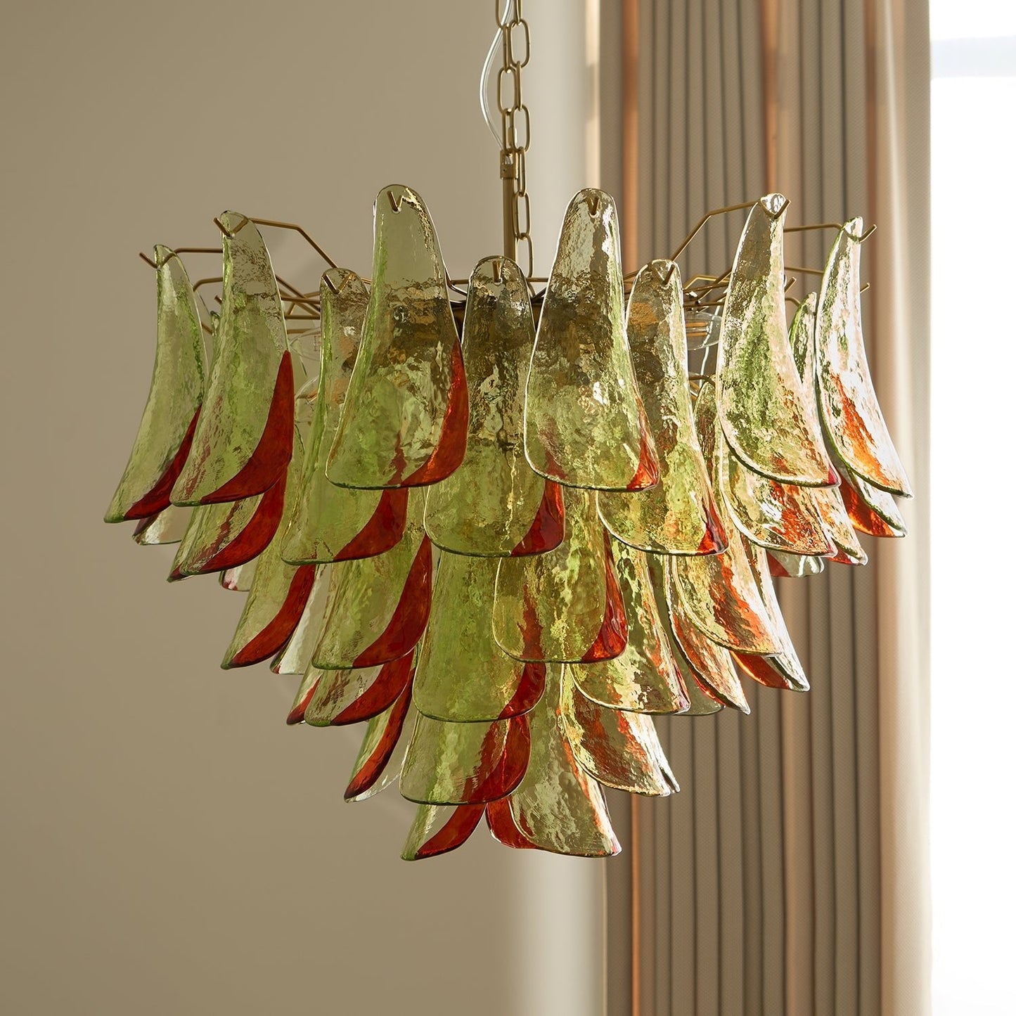 Marielle Glass Chandelier - Elegant Illumination with Adjustable Heigh