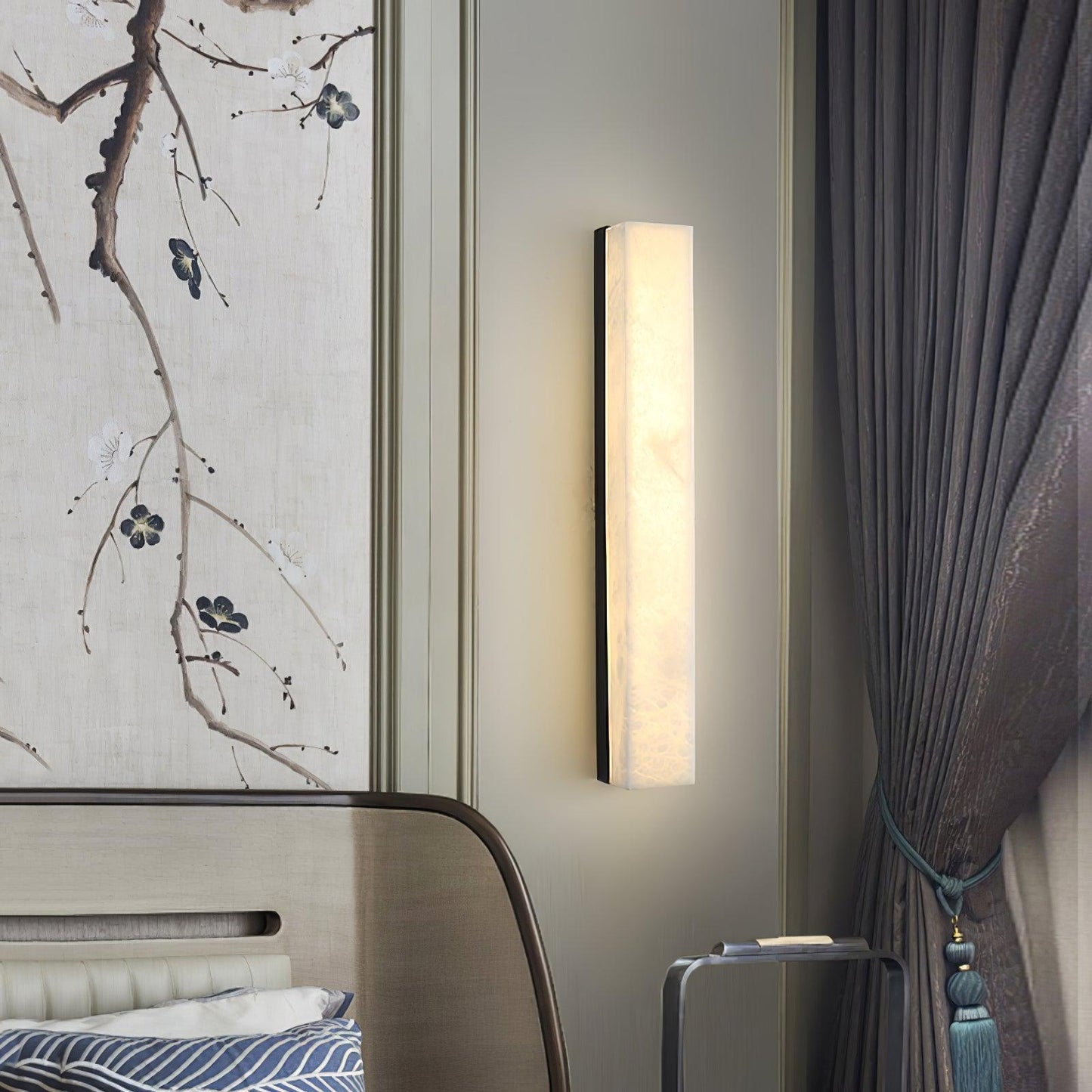 Emerson Alabaster Wall Lamp - Adjustable Brightness & Elegant Design