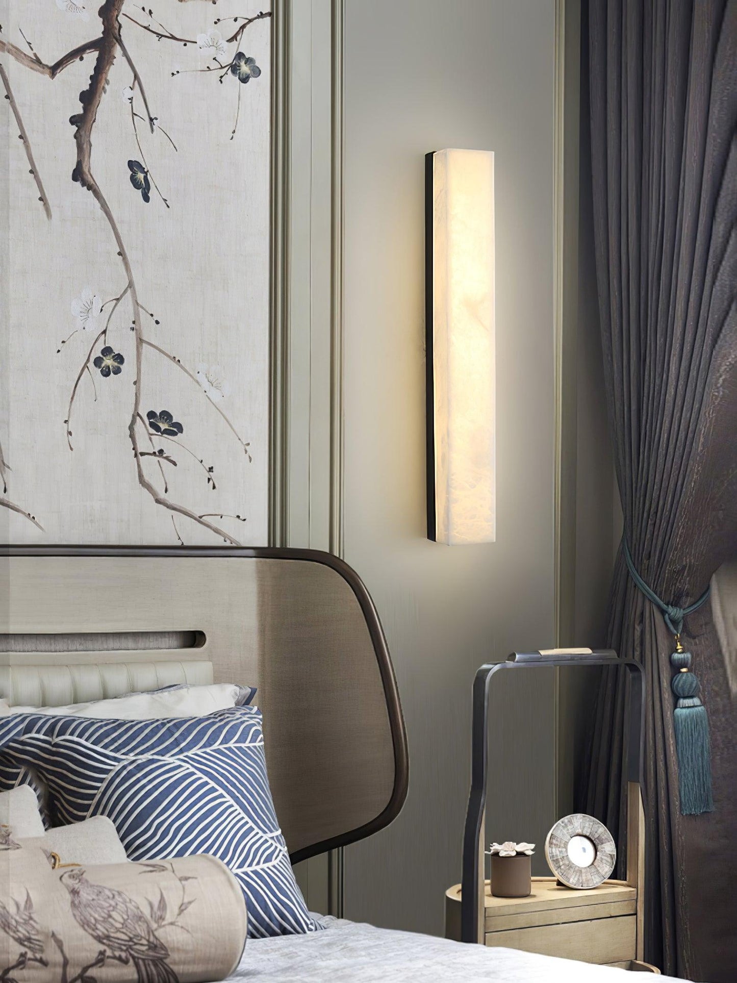 Emerson Alabaster Wall Lamp - Adjustable Brightness & Elegant Design