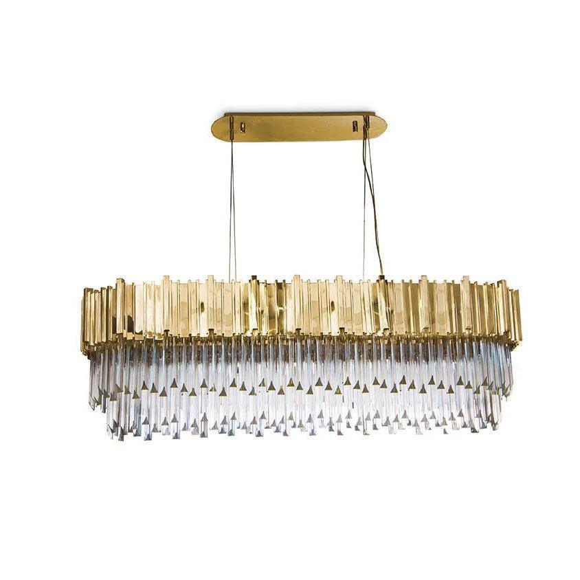 Empire Chandelier - Elegant Crystal Design with Adjustable Height & LE