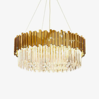 Empire Chandelier - Elegant Crystal Design with Adjustable Height & LE