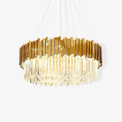 Empire Chandelier - Elegant Crystal Design with Adjustable Height & LE