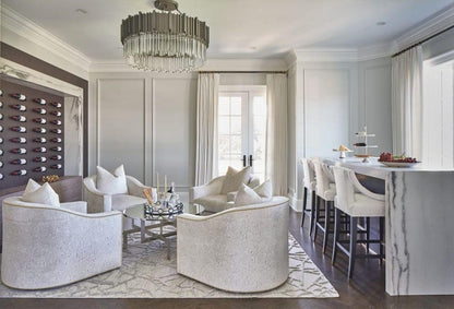 Empire Chandelier - Elegant Crystal Design with Adjustable Height & LE