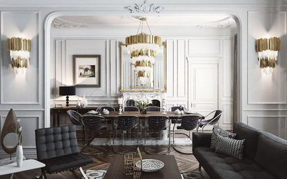 Empire Chandelier - Elegant Crystal Design with Adjustable Height & LE