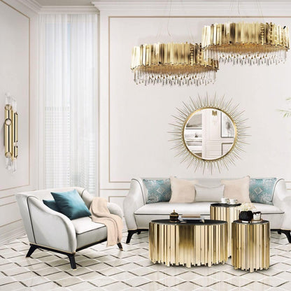 Empire Chandelier - Elegant Crystal Design with Adjustable Height & LE