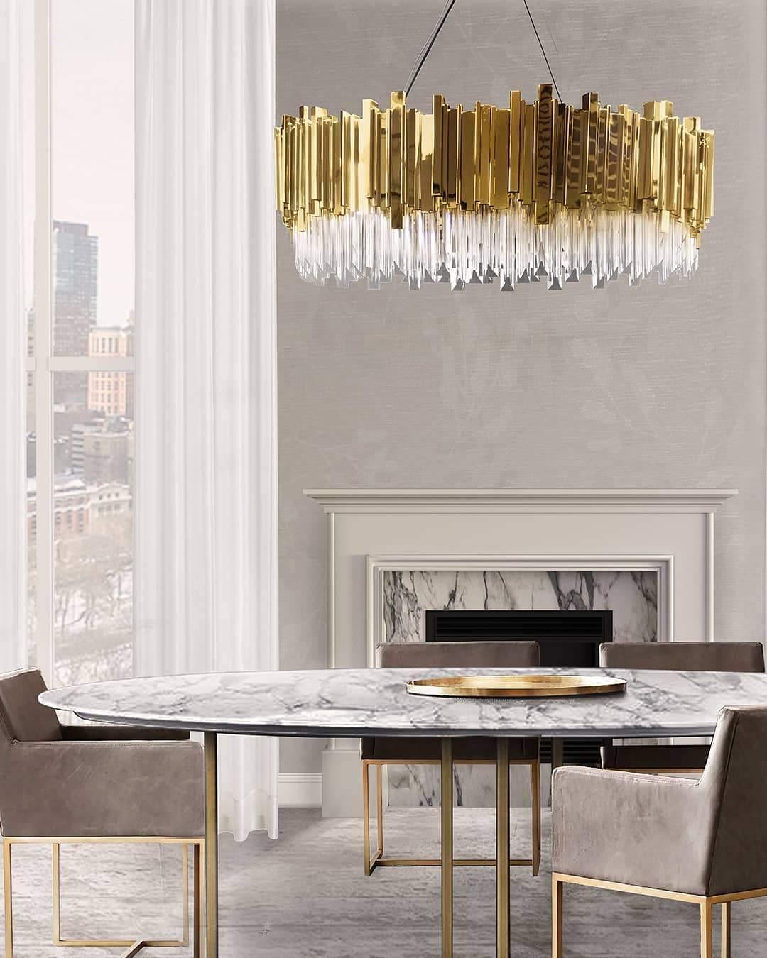 Empire Chandelier - Elegant Crystal Design with Adjustable Height & LE