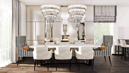 Empire Chandelier - Elegant Crystal Design with Adjustable Height & LE