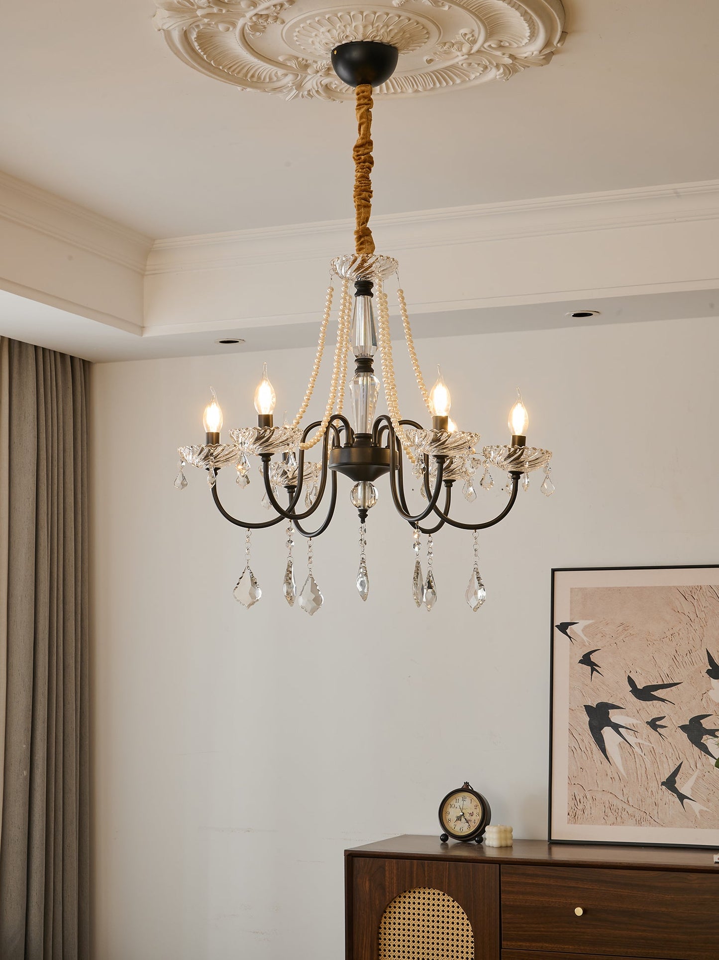 Empress Crystal Chandelier - Elegant Design with Dimmable Lighting
