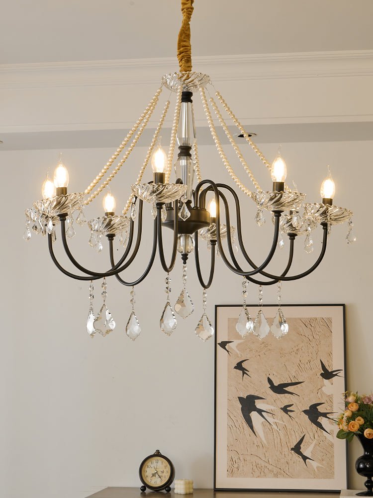 Empress Crystal Chandelier - Elegant Design with Dimmable Lighting