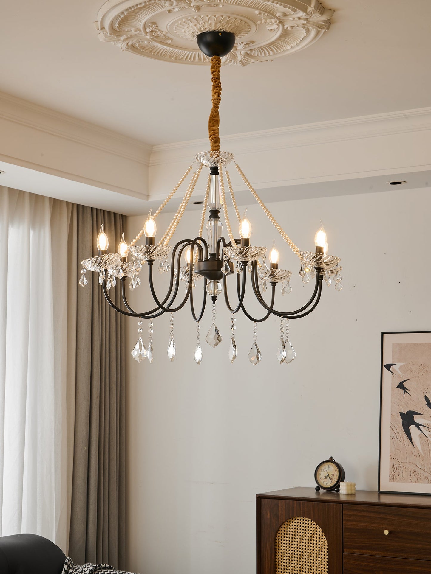 Empress Crystal Chandelier - Elegant Design with Dimmable Lighting