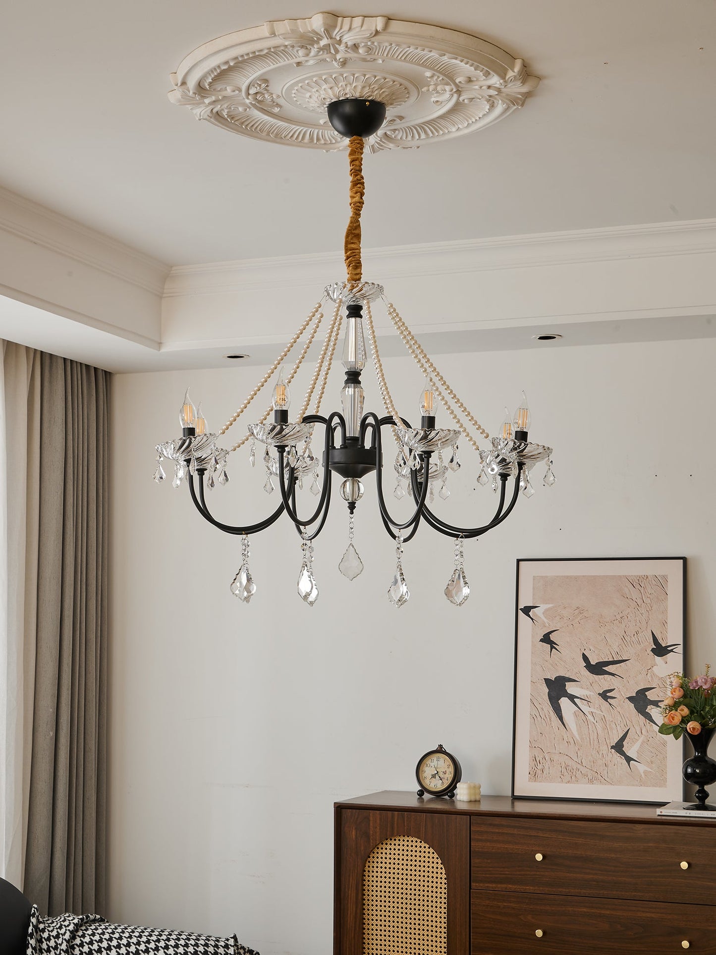 Empress Crystal Chandelier - Elegant Design with Dimmable Lighting