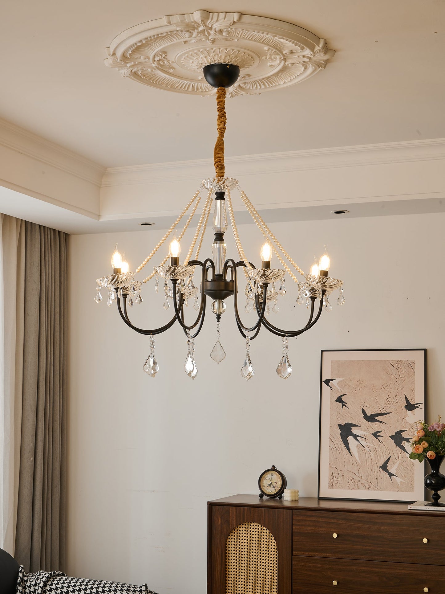 Empress Crystal Chandelier - Elegant Design with Dimmable Lighting