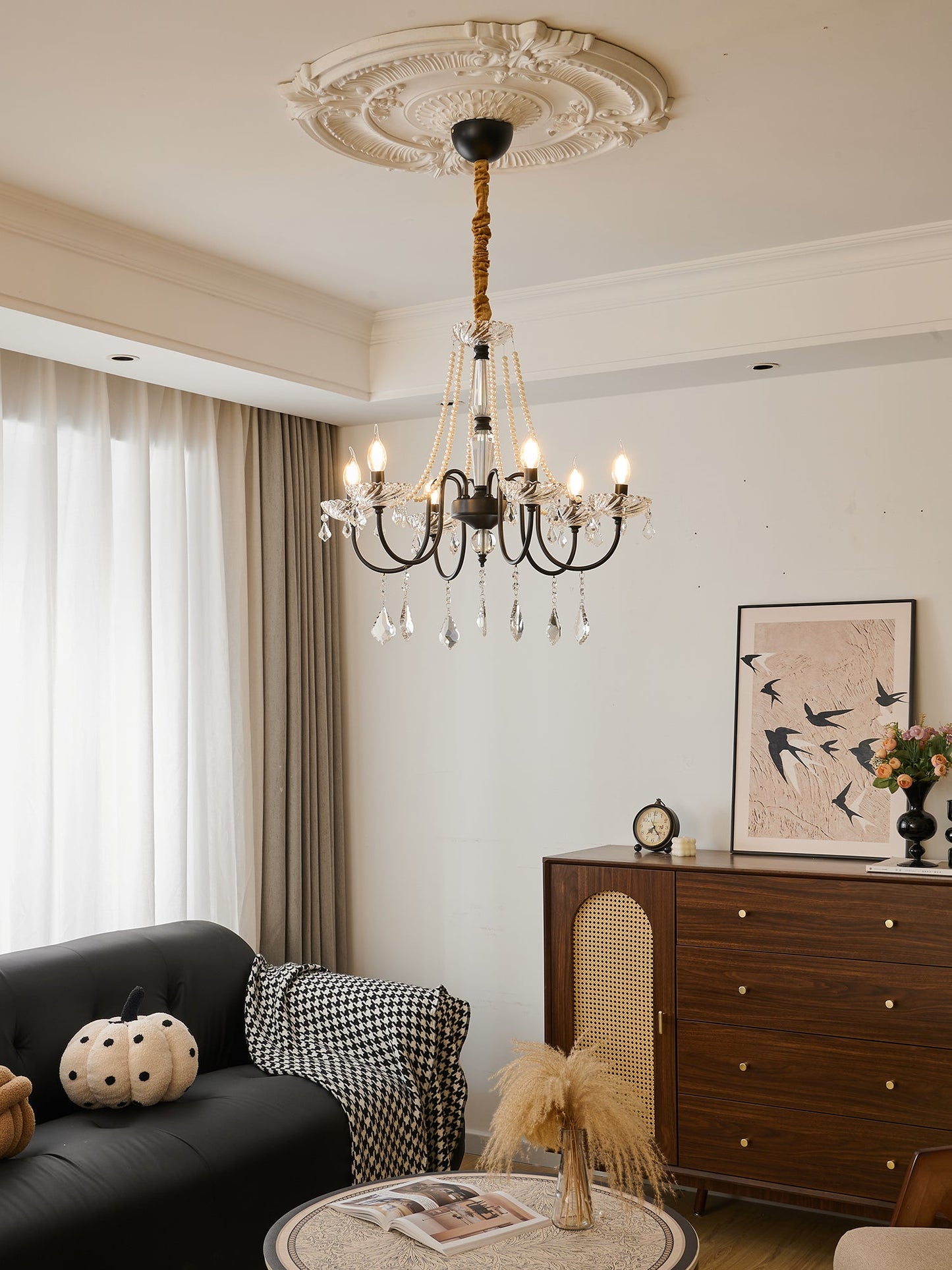 Empress Crystal Chandelier - Elegant Design with Dimmable Lighting