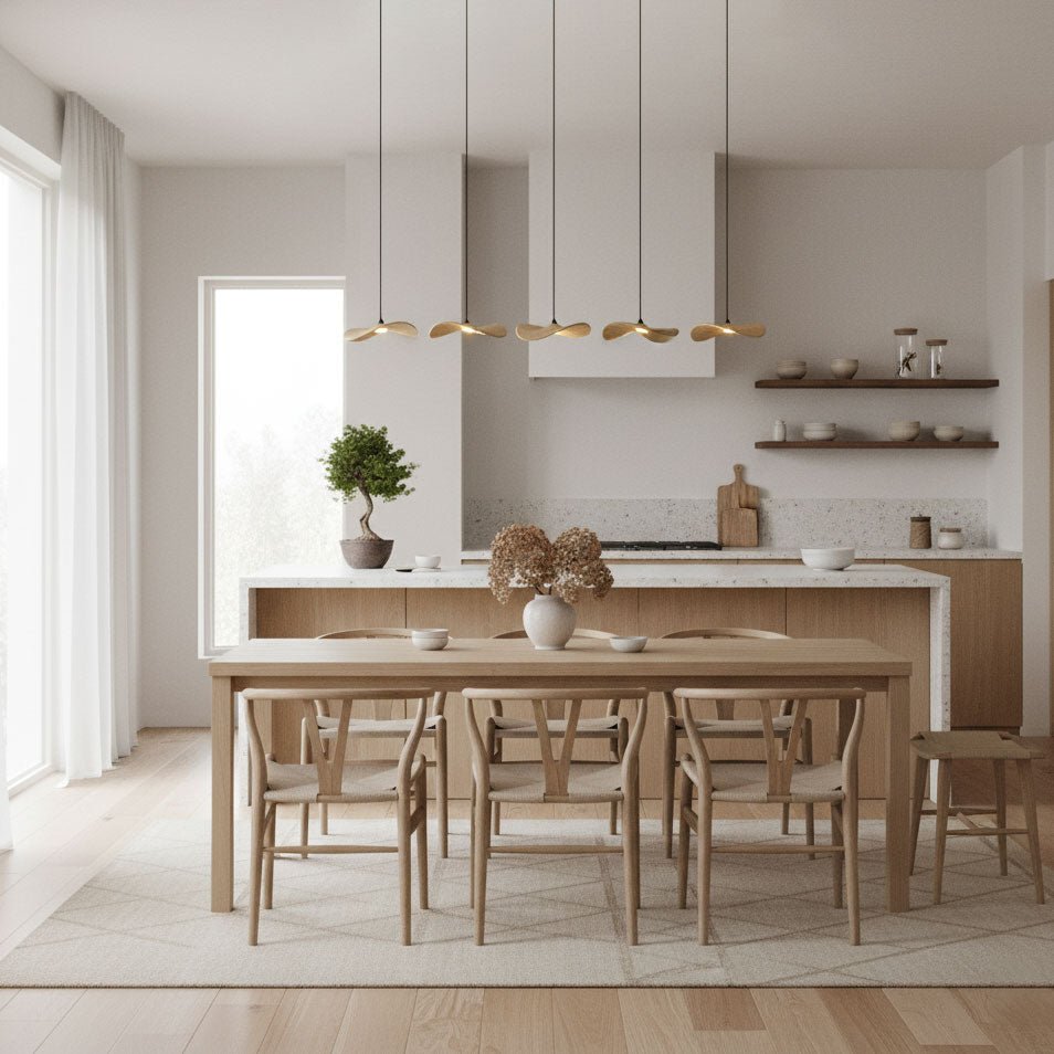 Modern Empty Leaf Chandelier - Elegant Design with Adjustable Height