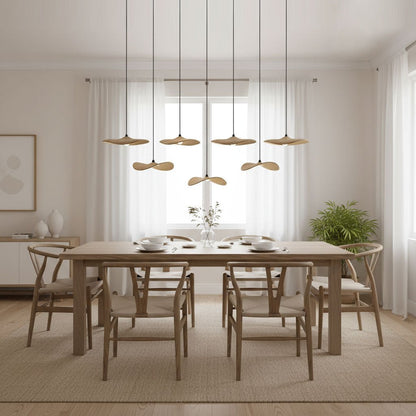 Modern Empty Leaf Chandelier - Elegant Design with Adjustable Height