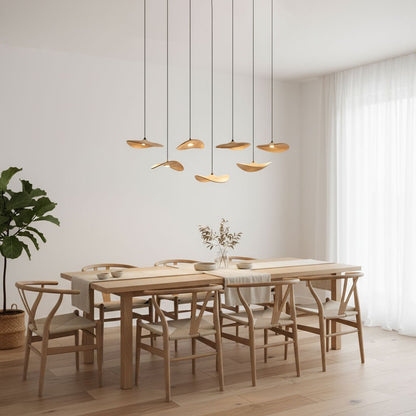 Modern Empty Leaf Chandelier - Elegant Design with Adjustable Height