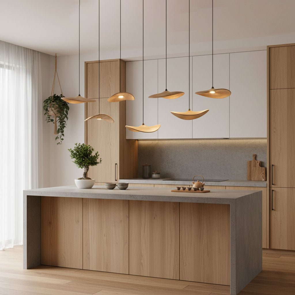 Modern Empty Leaf Chandelier - Elegant Design with Adjustable Height