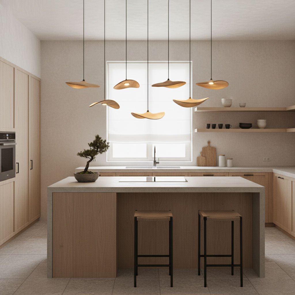 Modern Empty Leaf Chandelier - Elegant Design with Adjustable Height
