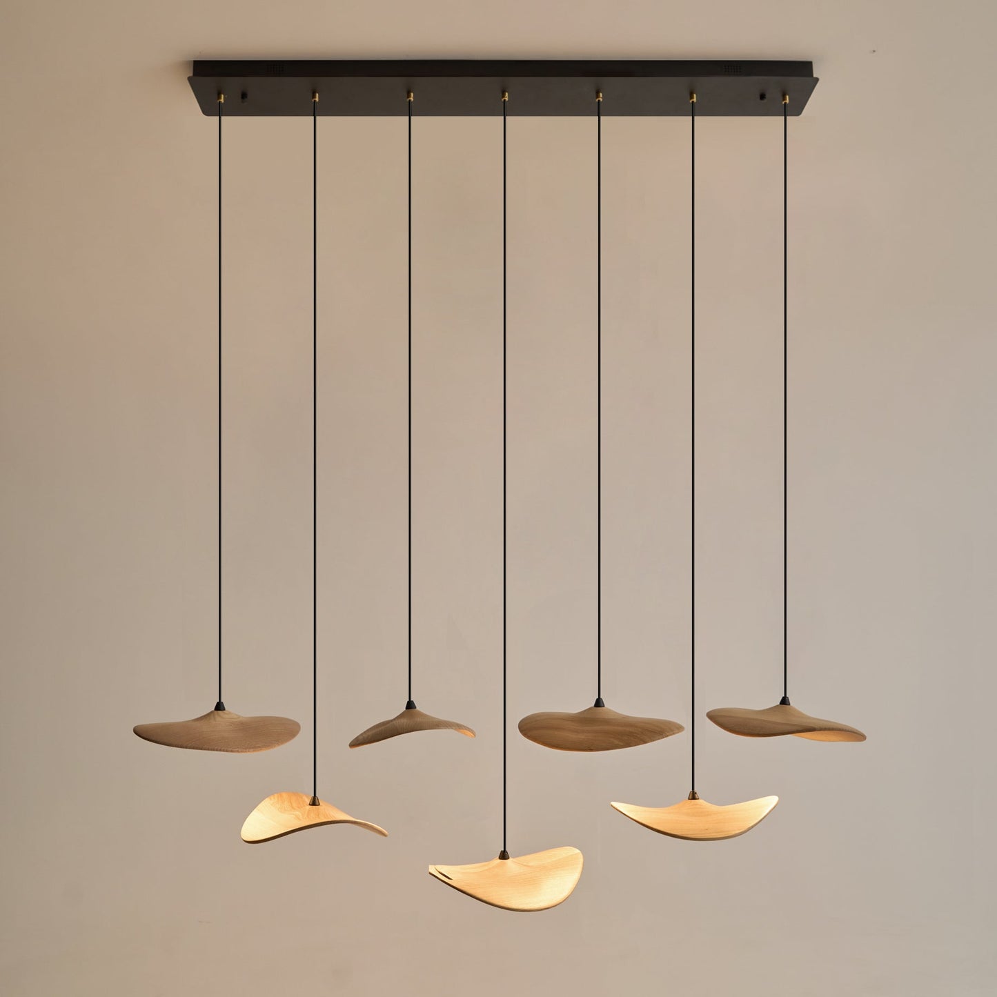 Modern Empty Leaf Chandelier - Elegant Design with Adjustable Height