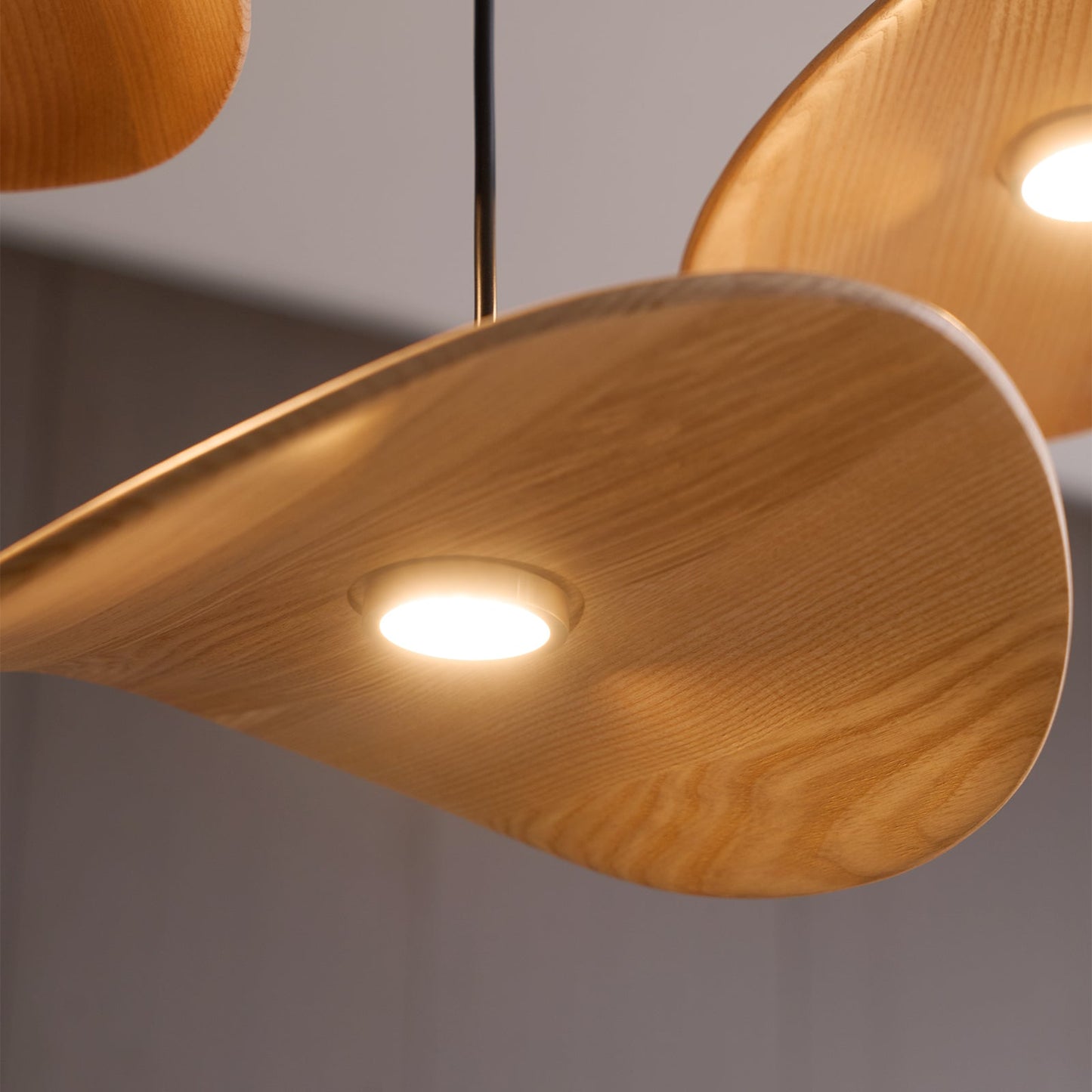 Modern Empty Leaf Chandelier - Elegant Design with Adjustable Height