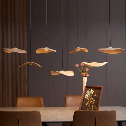 Modern Empty Leaf Chandelier - Elegant Design with Adjustable Height