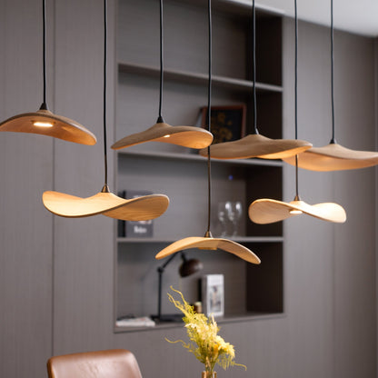 Modern Empty Leaf Chandelier - Elegant Design with Adjustable Height