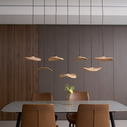 Modern Empty Leaf Chandelier - Elegant Design with Adjustable Height