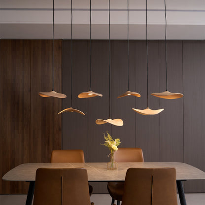 Modern Empty Leaf Chandelier - Elegant Design with Adjustable Height