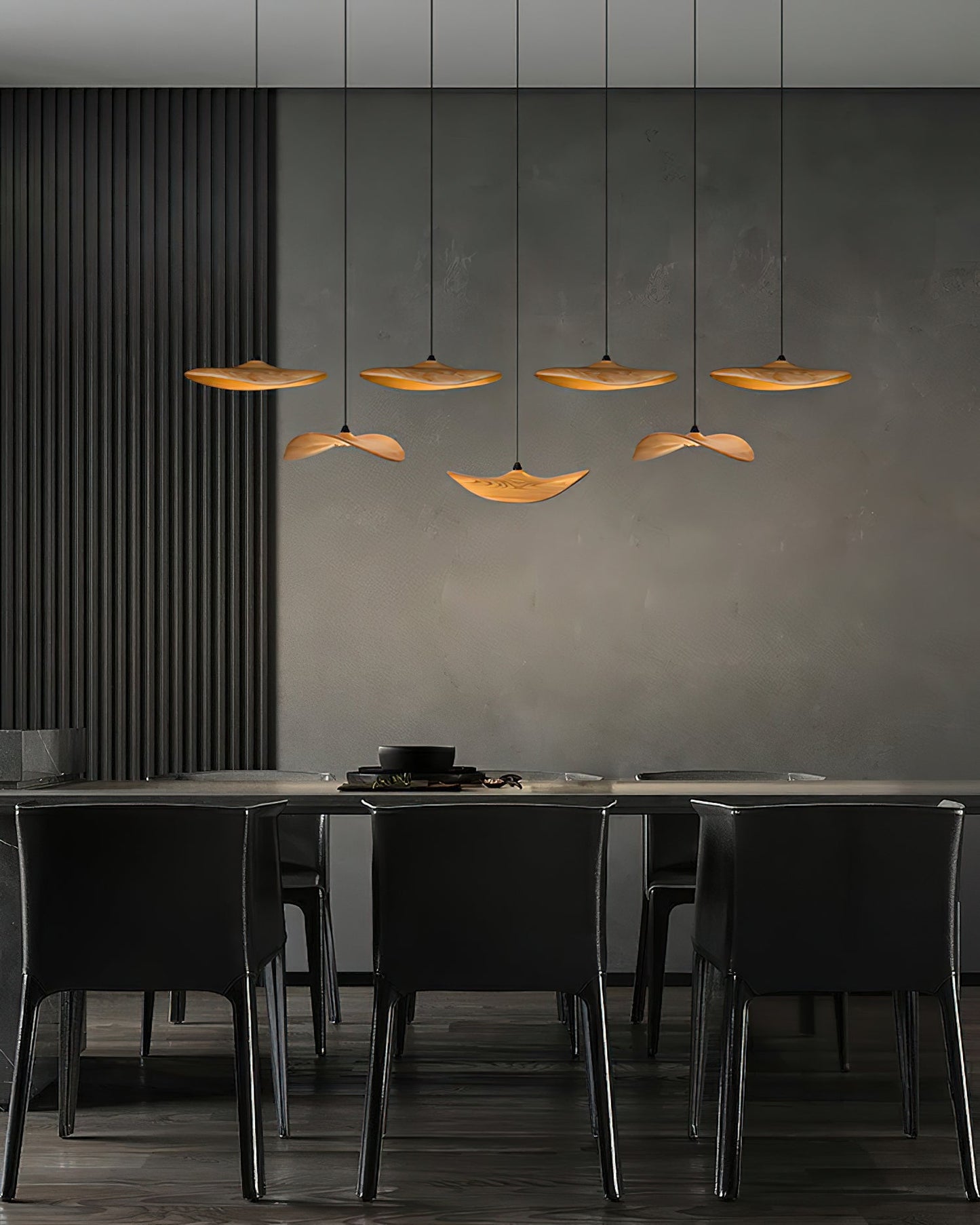 Modern Empty Leaf Chandelier - Elegant Design with Adjustable Height