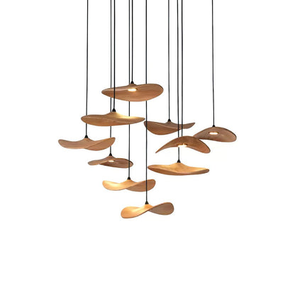 Modern Empty Leaf Chandelier - Elegant Design with Adjustable Height