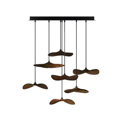 Modern Empty Leaf Chandelier - Elegant Design with Adjustable Height