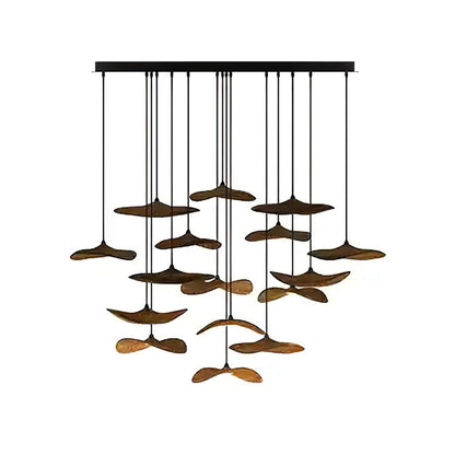 Modern Empty Leaf Chandelier - Elegant Design with Adjustable Height