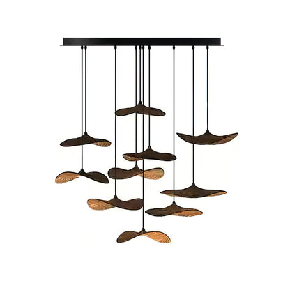 Modern Empty Leaf Chandelier - Elegant Design with Adjustable Height