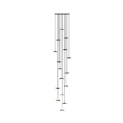 Modern Empty Leaf Chandelier - Elegant Design with Adjustable Height