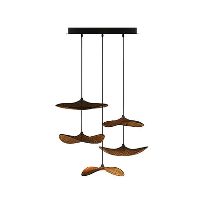 Modern Empty Leaf Chandelier - Elegant Design with Adjustable Height
